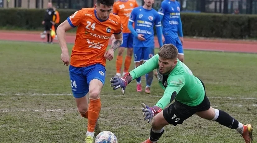 Matija Kanceljak, trostruki strijelac, u jednoj od akcija protiv momčadi Dinama