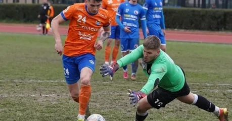 Matija Kanceljak, trostruki strijelac, u jednoj od akcija protiv momčadi Dinama