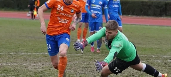 Matija Kanceljak, trostruki strijelac, u jednoj od akcija protiv momčadi Dinama