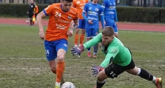 Matija Kanceljak, trostruki strijelac, u jednoj od akcija protiv momčadi Dinama