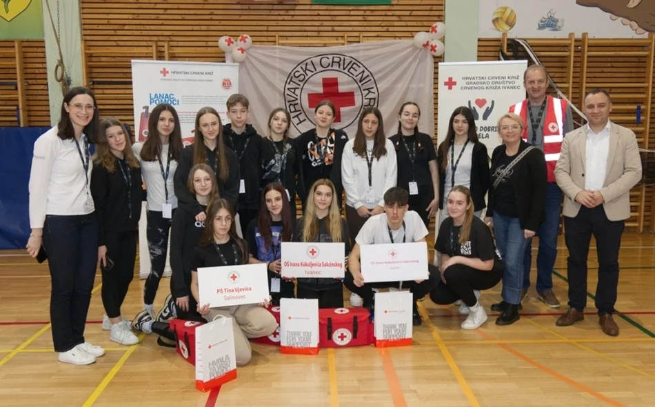 FOTO Osnova škola Gustava Krkleca u Maruševcu ugostila natjecanje ekipa prva pomoći mladih Hrvatskog Crvenog križa