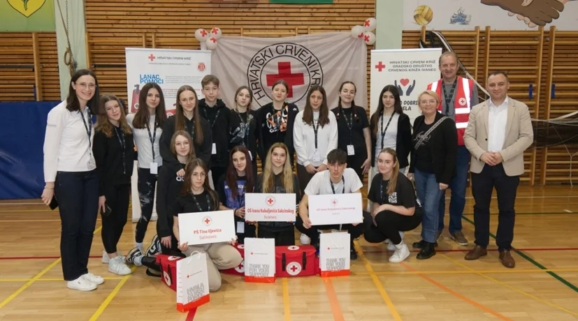FOTO Osnova škola Gustava Krkleca u Maruševcu ugostila natjecanje ekipa prva pomoći mladih Hrvatskog Crvenog križa