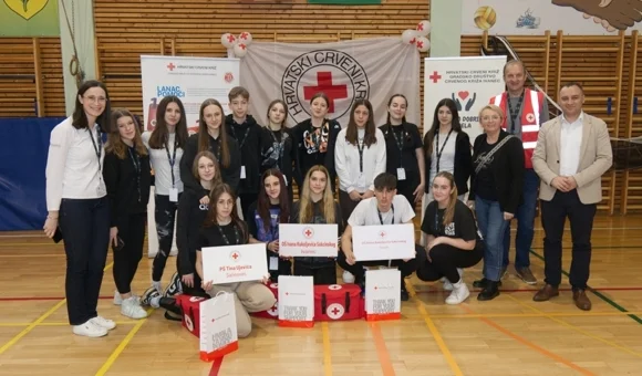 FOTO Osnova škola Gustava Krkleca u Maruševcu ugostila natjecanje ekipa prva pomoći mladih Hrvatskog Crvenog križa