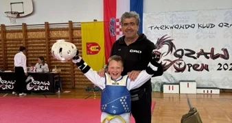 Luka Marčec s trenerom Esadom Garibovićem