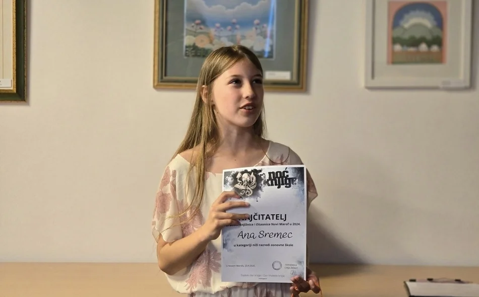 Ana Srnec je najčitačica u novomarofskoj knjižnici
