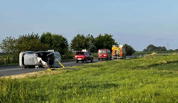 Ludbreški vatrogasci iz prevrnutog auta izvlačili prikliještene osobe