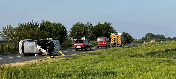Ludbreški vatrogasci iz prevrnutog auta izvlačili prikliještene osobe