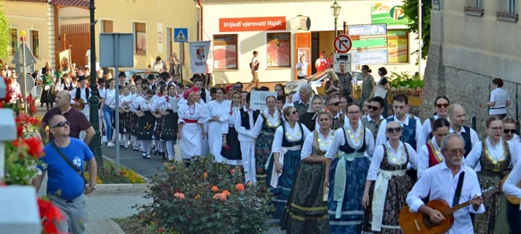 Mimohod sudionika gradskim ulicama uz nastup na glavnome trgu