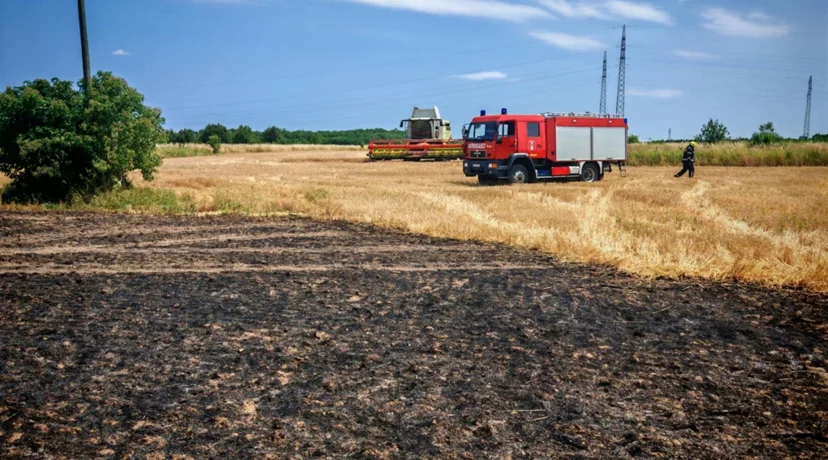 Požar na kombajnu proširio se na šest hektara strništa