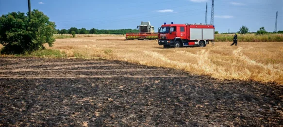 Požar na kombajnu proširio se na šest hektara strništa