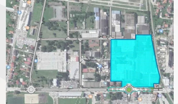 Lokacija budućeg trgovačkog centra koji će se graditi na sjevernom dijelu Varteks tik uz prugu