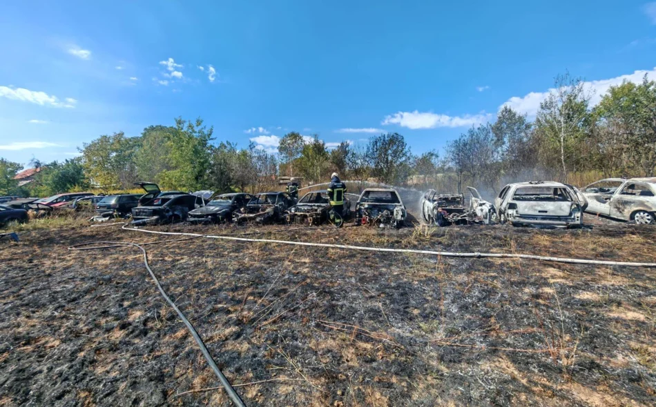 FOTO: Gorjela vozila na divljem deponiju