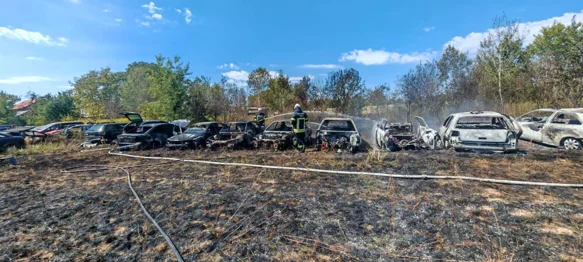 FOTO: Gorjela vozila na divljem deponiju