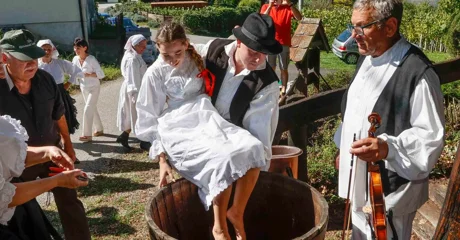 Skrajski pajdaši oživjeli staru tradiciju berbe grožđa