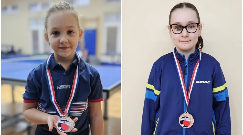 Franka Špoljarić i Tesa Dvorščak s medaljama osvojenima u Šenkovcu