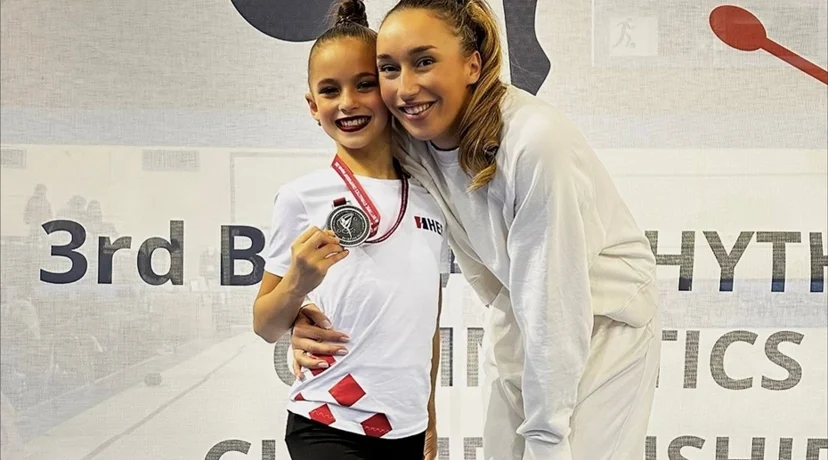 Srebrna Leoni Premužić i trenerica Rea Strnad