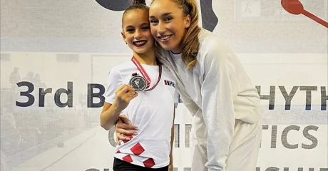 Srebrna Leoni Premužić i trenerica Rea Strnad