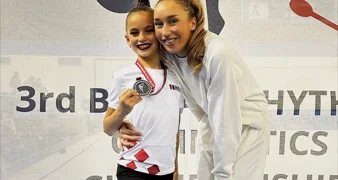 Srebrna Leoni Premužić i trenerica Rea Strnad