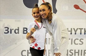 Srebrna Leoni Premužić i trenerica Rea Strnad