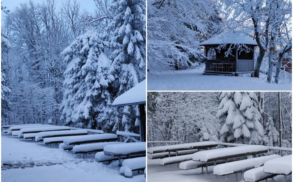FOTO Prvo pravo zahlađenje vrh Ivančice prekrilo snježnim pokrivačem