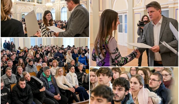 FOTO Grad Varaždin za stipendiranje osigurao 550.000 eura, sve stipendije uvećane za 10 posto