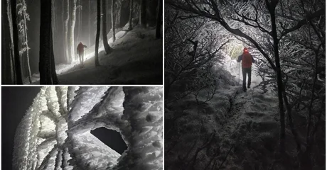 FOTO Ivančica okovana snijegom i ledom u objektivu Maria Knora