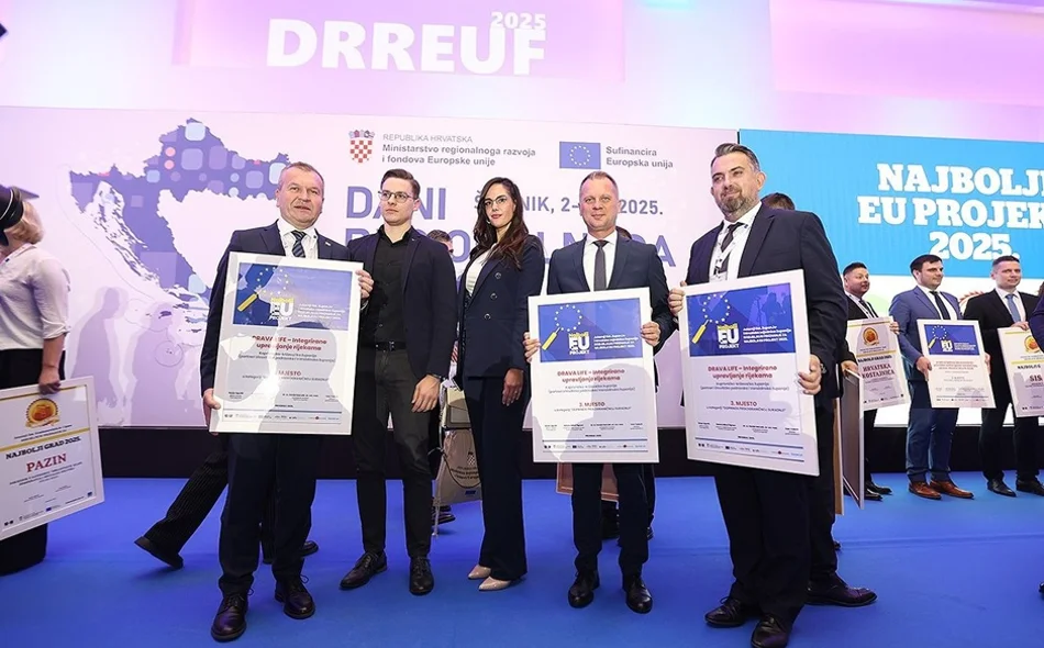 Župan Stričak preuzeo priznanje za pionirski projekt „Drava Life“