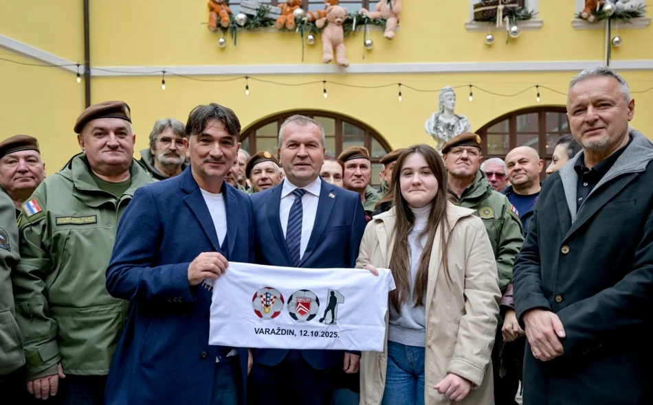 Thompson posjetio Županijsku palaču, dočekali ga Stričak,Dalić i članovi braniteljskih udruga