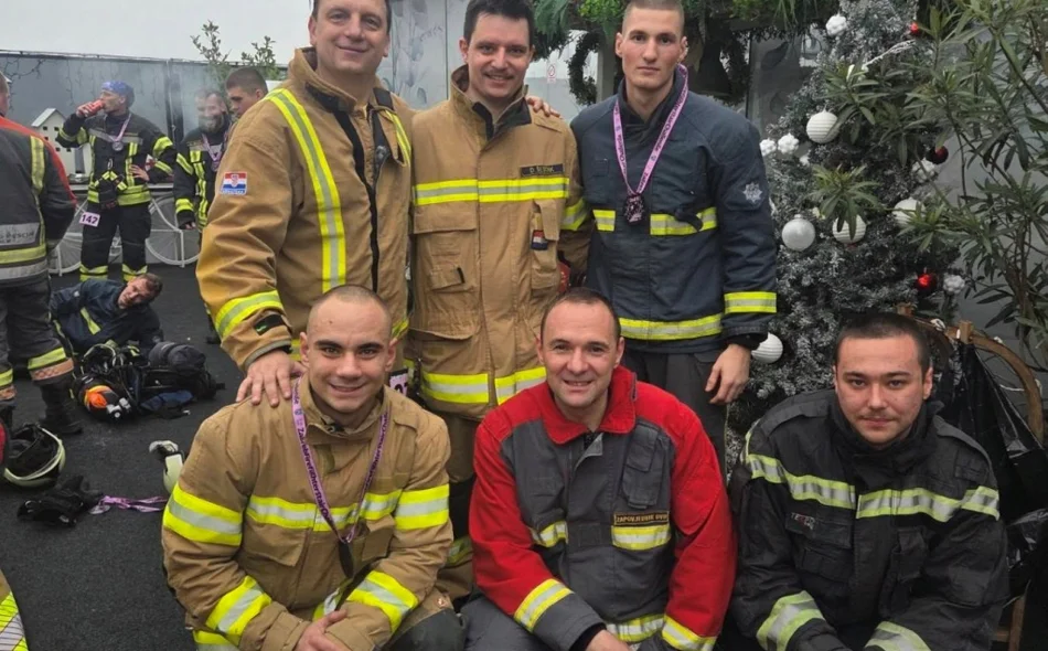 Uvijek prvi kada treba pomoći - Varaždinski vatrogasci utrkivali se do 31. kata nebodera za Udrugu Kolibrići