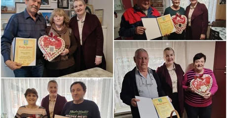 Načelnica Kočet obišla i darivala parove koji slave 50 i 60 godina braka