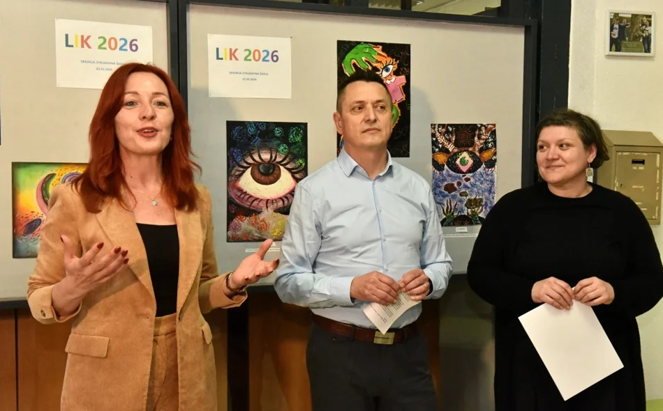 Izloženi najuspješniji likovni radovi i proglašeni pobjednici Županijskog natjecanja LIK 2026.