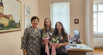 Prijem za karatistice Karate kluba AIK Lanu i Sabinu koje su se plasirale među osam najboljih u Europi