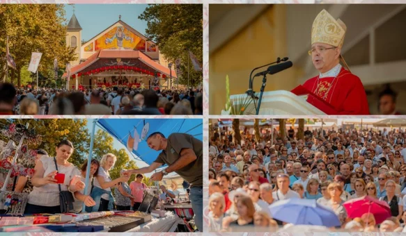 FOTO Brojni vjernici na misnom slavlju u ludbreškom Svetištu, na gradskim ulicama bogati program