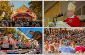 FOTO Brojni vjernici na misnom slavlju u ludbreškom Svetištu, na gradskim ulicama bogati program