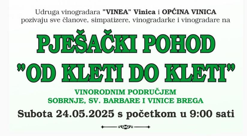 pjesacki pohod vinica